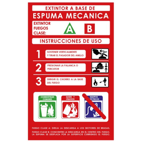 Etiquetas De Extintor Delanteras Y Traseras Megacenter